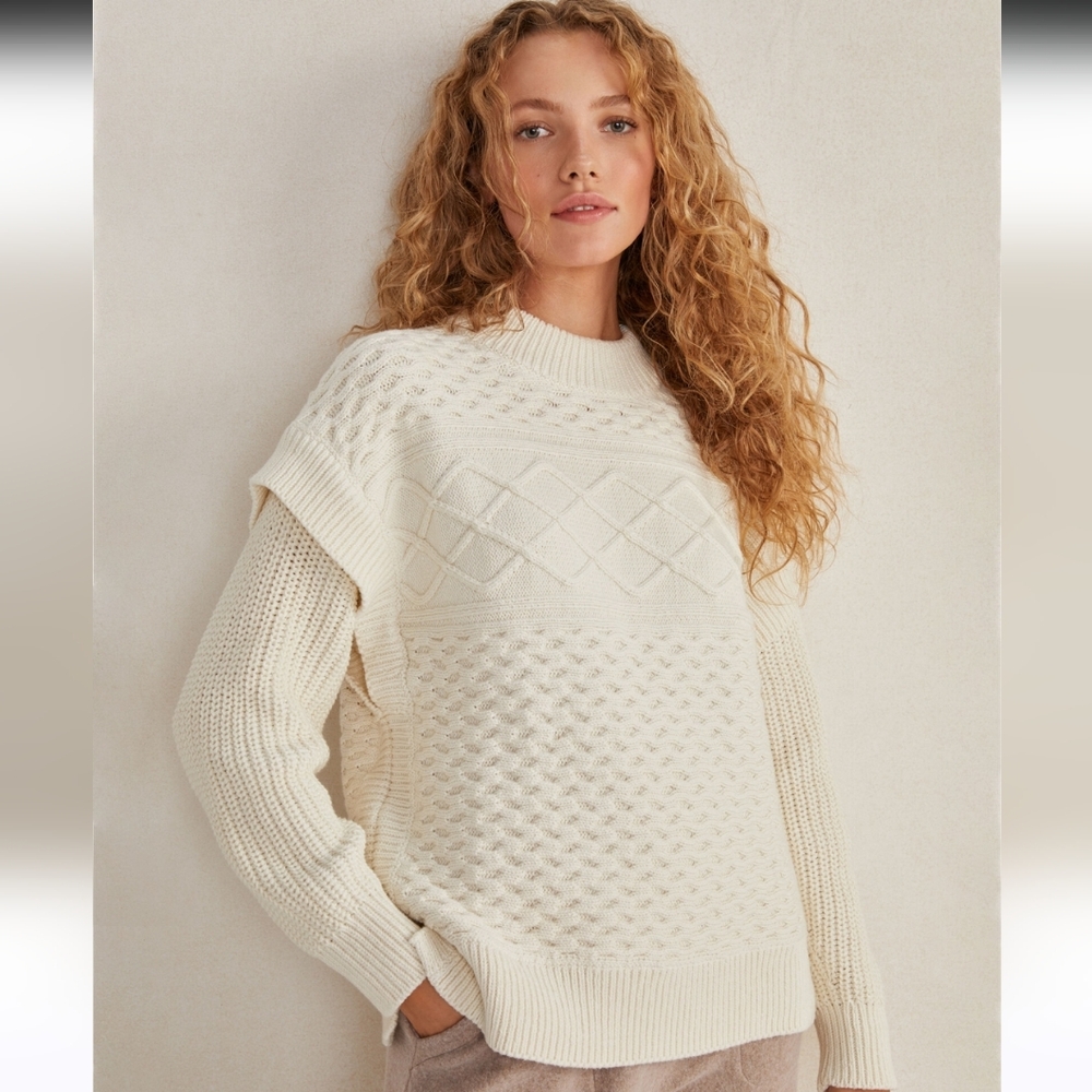 Haven Well Within Organic Cotton Layered Knit Sweater